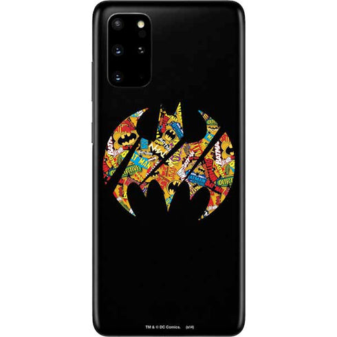 DC Comics Batman Silhouette Logo Vintage Pattern Galaxy S20 Plus Skin